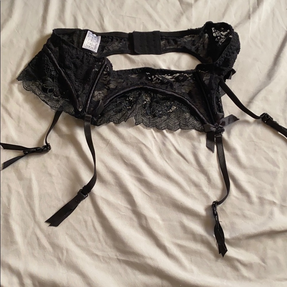 Black garter belt